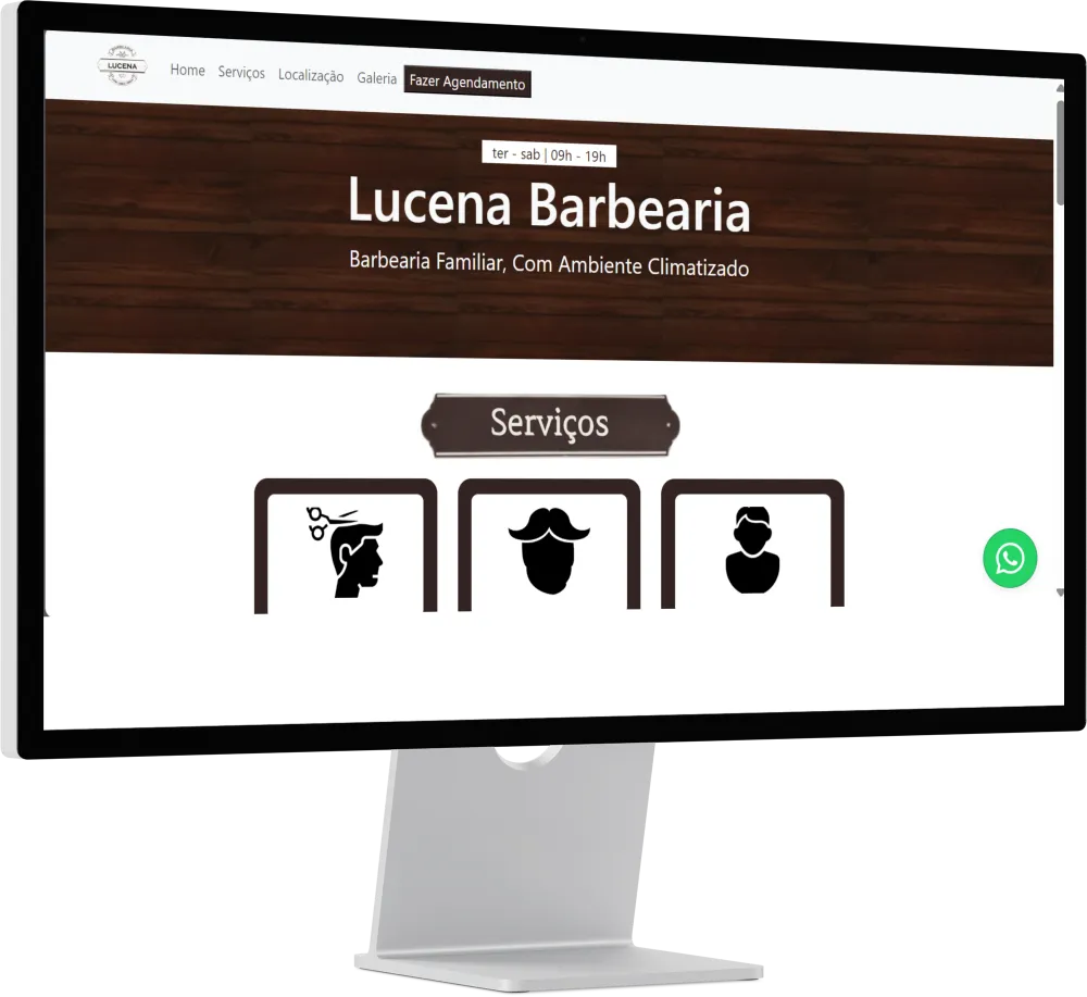 Website com sistema de agendamentos para a Lucena Barbearia